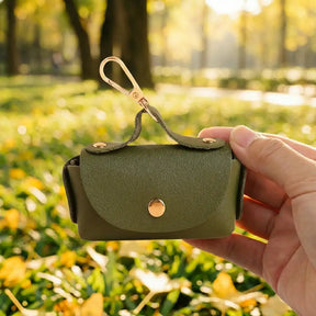 Distributeur de sacs à crottes pour chiens en simili cuir de style sac à main