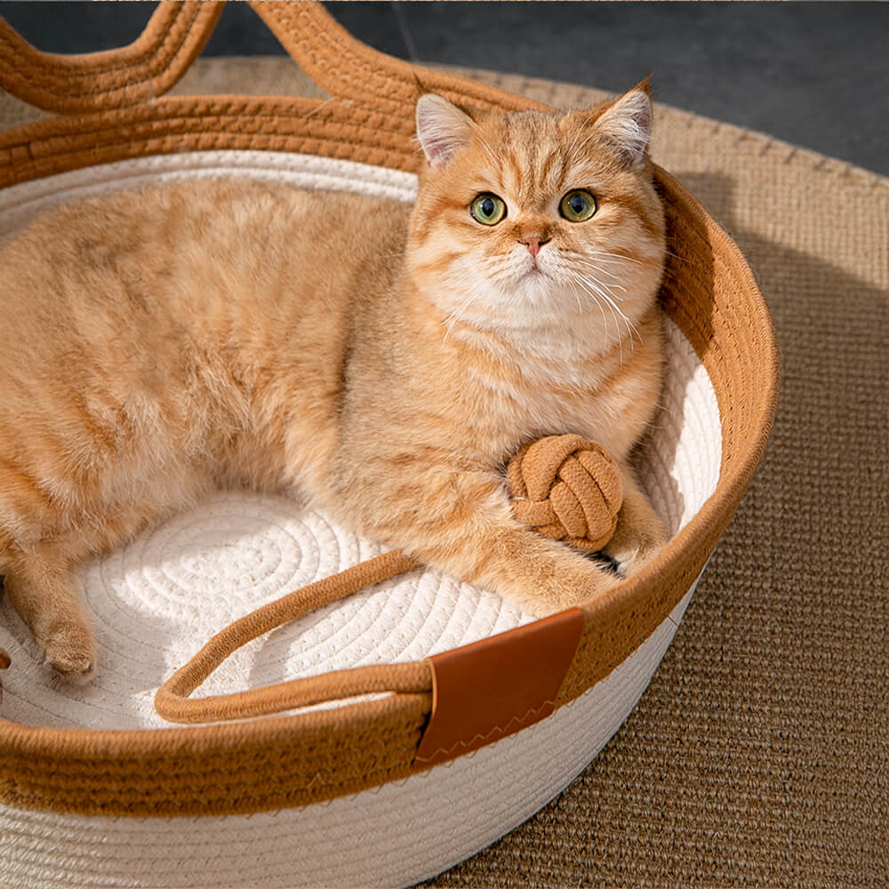 Nid pour chat tissé durable confortable polyvalent fait main