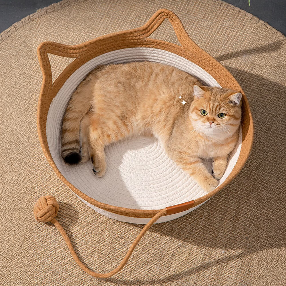 Nid pour chat tissé durable confortable polyvalent fait main