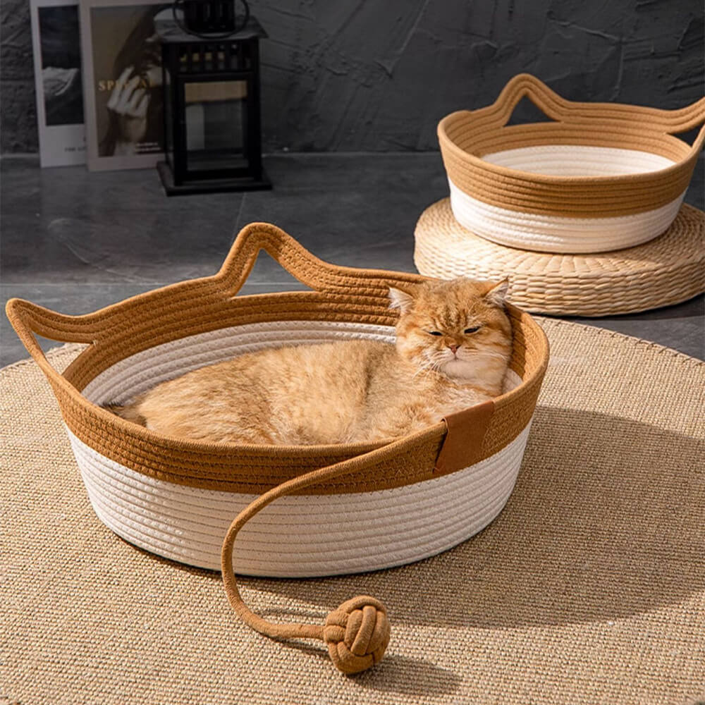 Nid pour chat tissé durable confortable polyvalent fait main