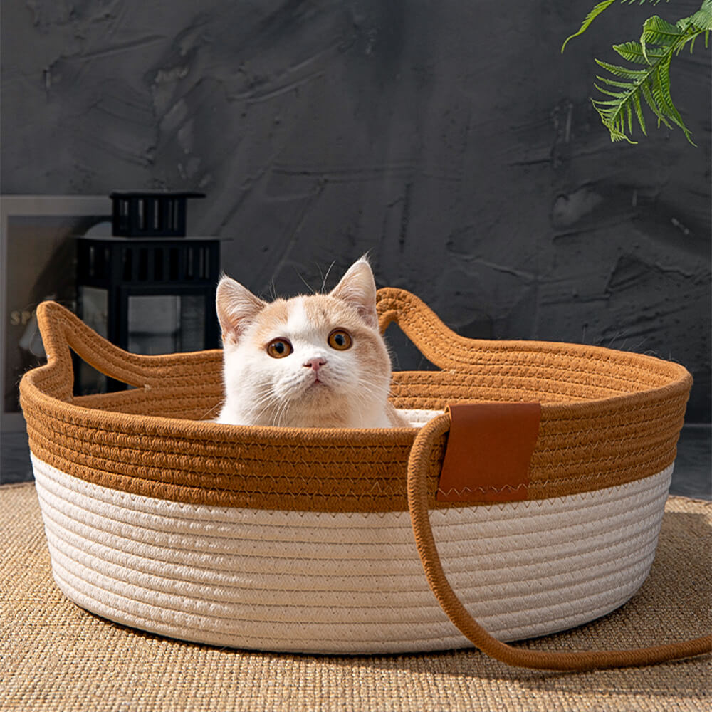 Nid pour chat tissé durable confortable polyvalent fait main