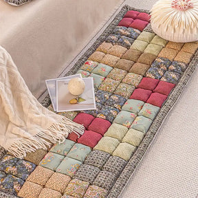 Tapis pour animaux de compagnie en peluche doux, floral vintage fait main, housse de canapé antidérapante