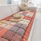 Tapis pour animaux de compagnie en peluche doux, floral vintage fait main, housse de canapé antidérapante