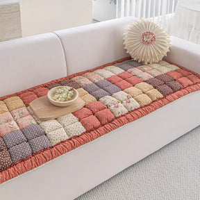 Tapis pour animaux de compagnie en peluche doux, floral vintage fait main, housse de canapé antidérapante