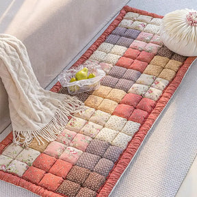 Tapis pour animaux de compagnie en peluche doux, floral vintage fait main, housse de canapé antidérapante