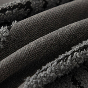 Housse de couchage en chenille chevrons durable avec coutures invisibles