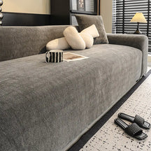 Housse de canapé magique en tissu chevrons, pleine couverture, confortable et résistante aux griffures.