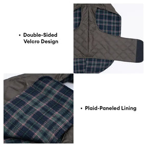 Gilet pour chien matelassé à col montant - Manteau d'hiver chaud et tendance