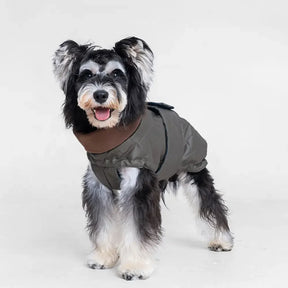 Gilet pour chien matelassé à col montant - Manteau d'hiver chaud et tendance
