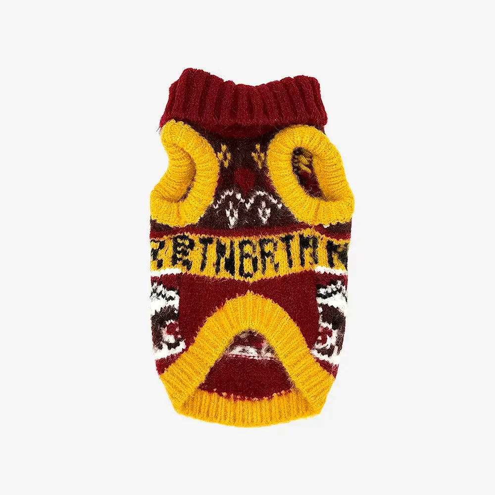 Pull pour chien sans manches en tricot Jacquard épais – Conçu pour les Teckels, Bouledogues français et Carlin.