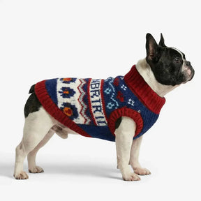 Pull pour chien sans manches en tricot Jacquard épais – Conçu pour les Teckels, Bouledogues français et Carlin.