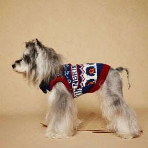 Pull pour chien sans manches en tricot Jacquard épais – Conçu pour les Teckels, Bouledogues français et Carlin.