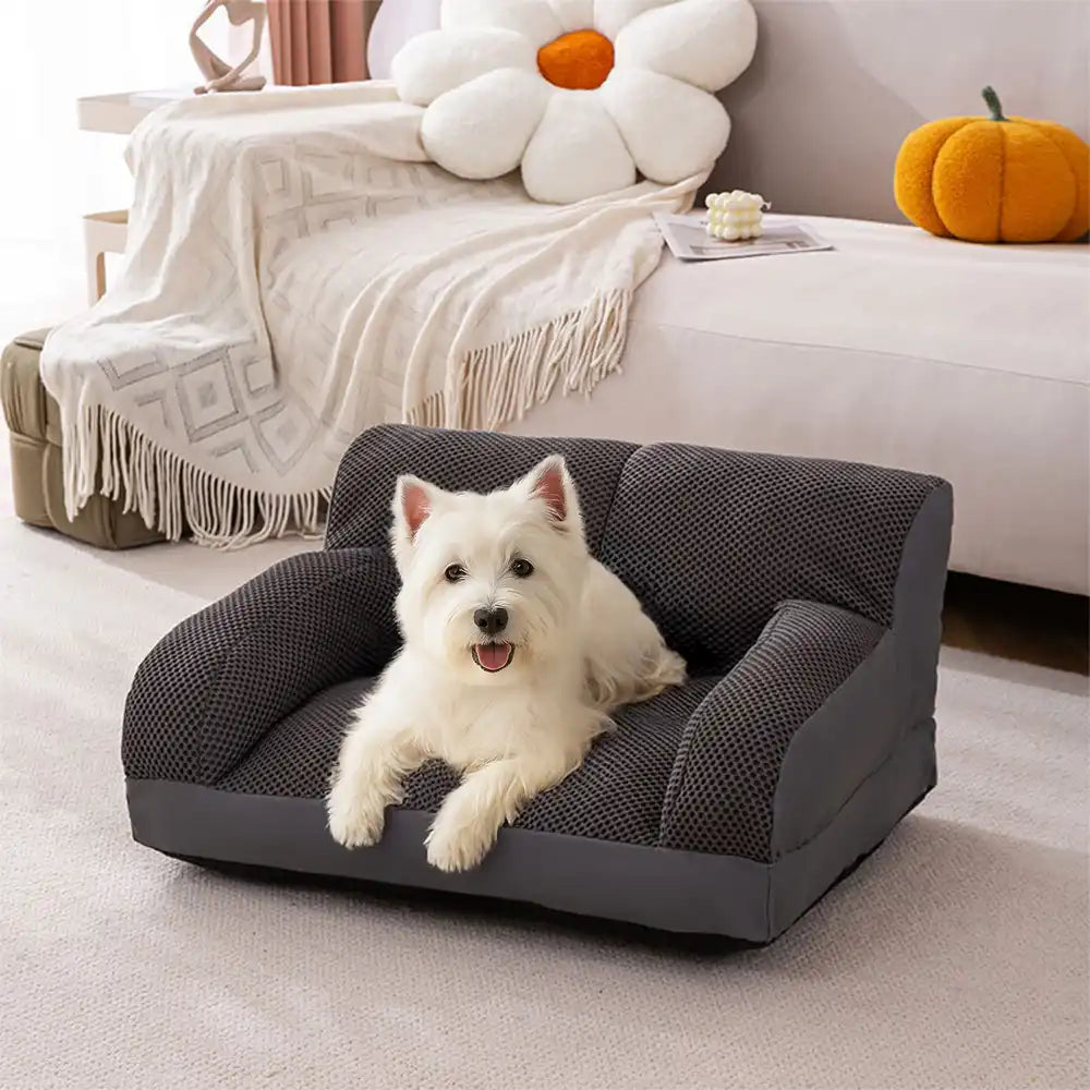 Grand lit sofa pour chien et chat respirant résistant aux griffures et lavable