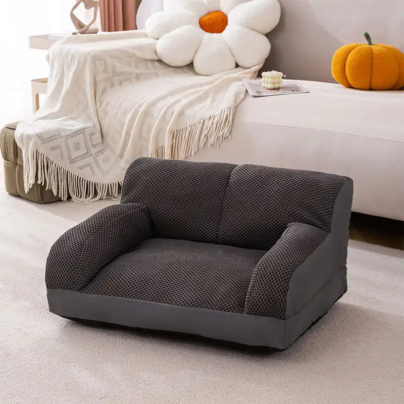 Grand lit sofa pour chien et chat respirant résistant aux griffures et lavable