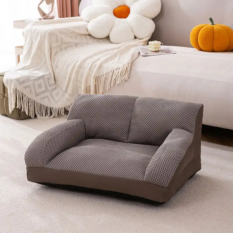 Grand lit sofa pour chien et chat respirant résistant aux griffures et lavable