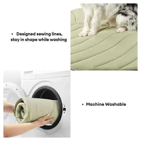 Tapis pour chien et chat en tissu rafraîchissant en forme de feuille, absorbant la chaleur, confortable et antidérapant.