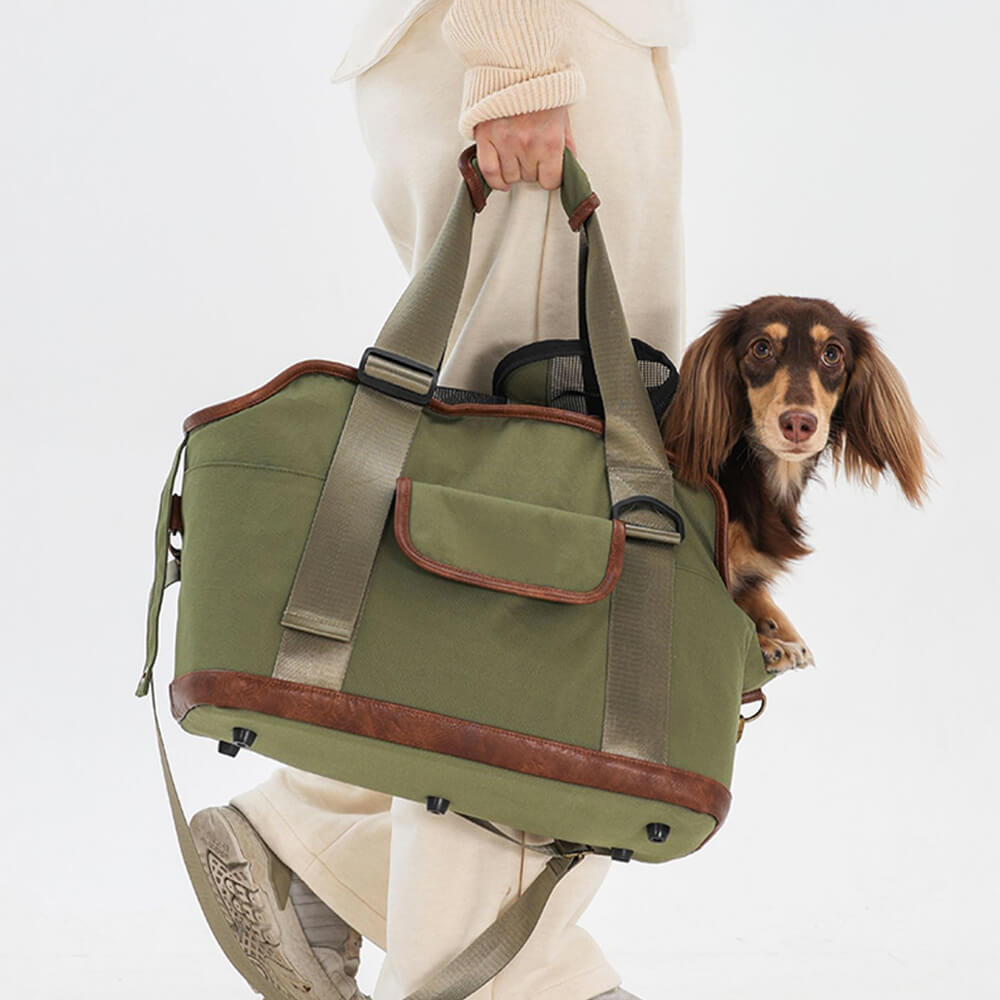 Sac de voyage imperméable multifonction léger pour animaux de compagnie couleur contrastée