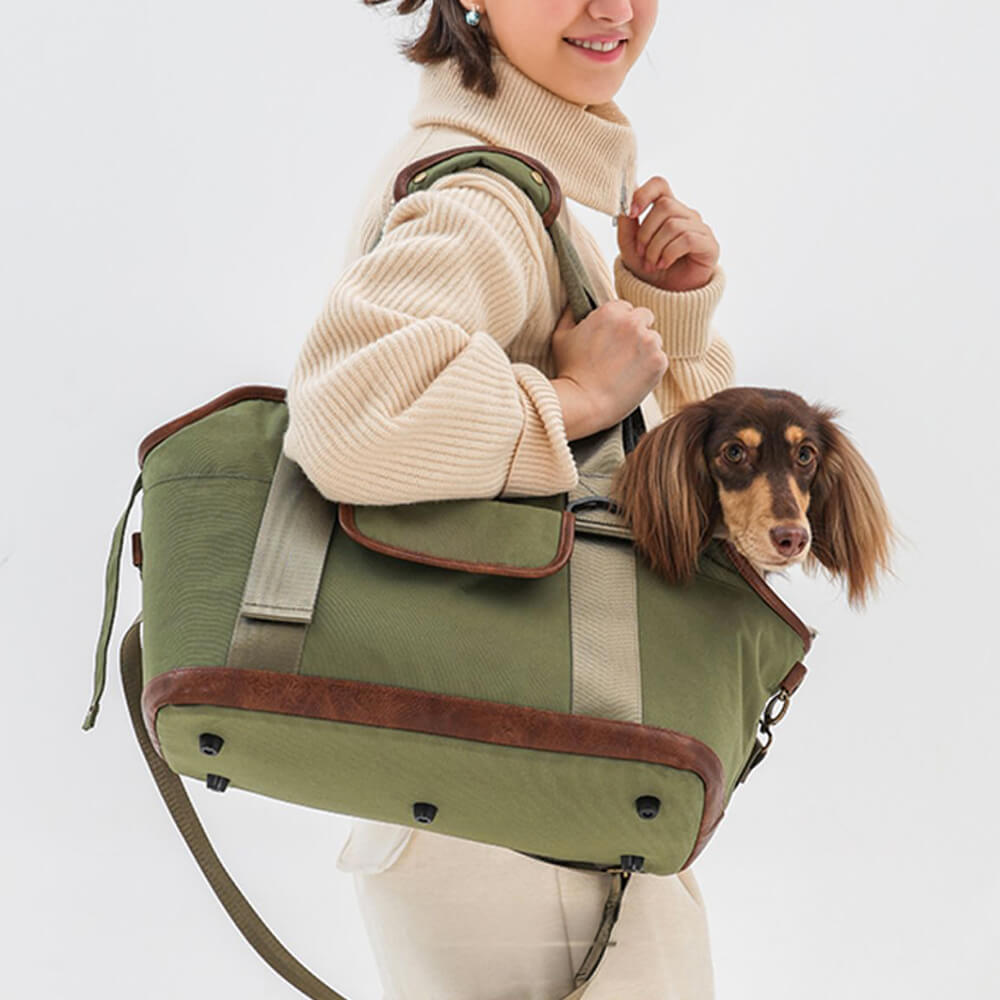 Sac de voyage imperméable multifonction léger pour animaux de compagnie couleur contrastée