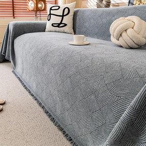 Housse de canapé en chenille à motif ligneux, confortable et résistante aux éraflures