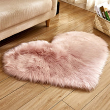 Tapis en peluche cœur pour la Saint-Valentin confortable et romantique