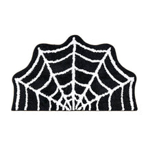 Tapis Halloween Luxueux en Cachemire Synthétique - Design Araignée Doux et Effrayant