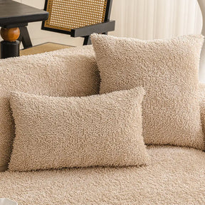 Couvre-canapé en chenille doux et antidérapant, en peluche longue de luxe, pour toutes les saisons, adapté aux pattes boueuses.