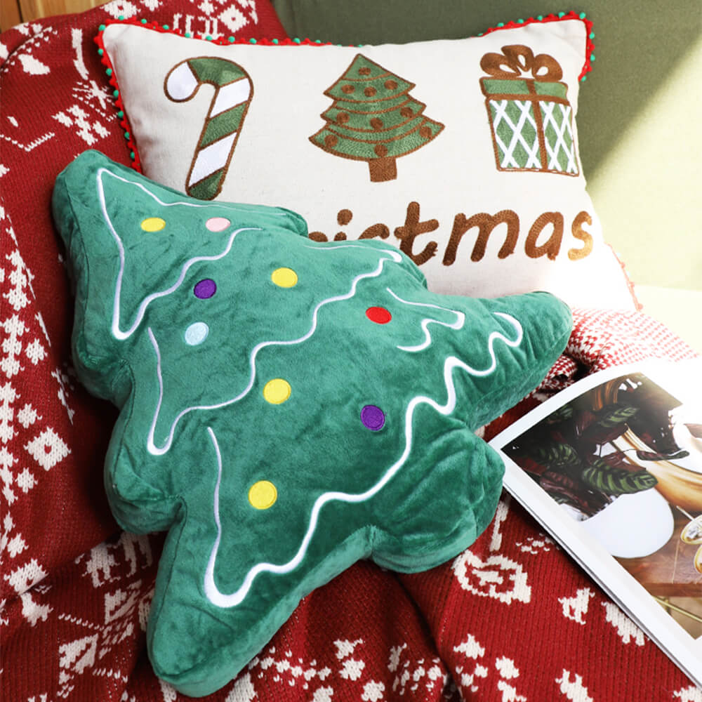 Coussin décoratif pour canapé lombaire pour la maison motif joyeux Noël