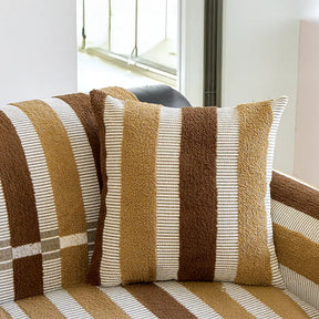 Couvre-canapé antidérapant en chenille résistant aux rayures, de style moderniste du milieu du siècle.