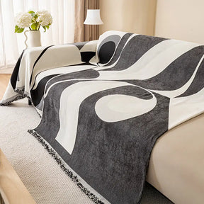 Housse de canapé universelle en chenille d’art moderne pour toutes les saisons