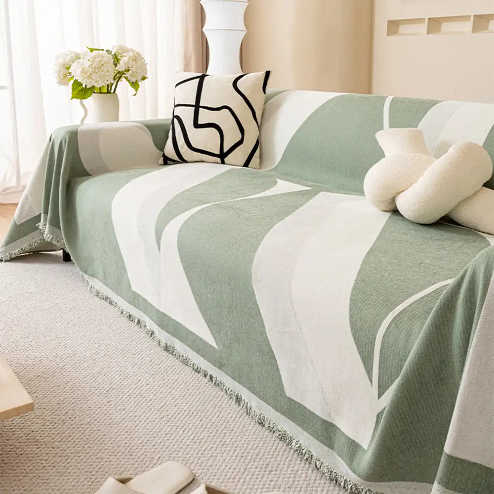 Housse de canapé universelle en chenille d’art moderne pour toutes les saisons