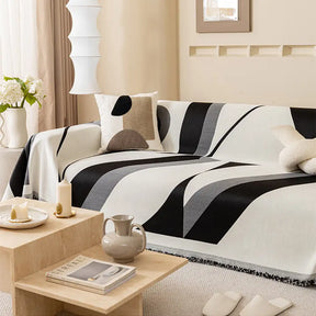 Housse de canapé universelle en chenille d’art moderne pour toutes les saisons