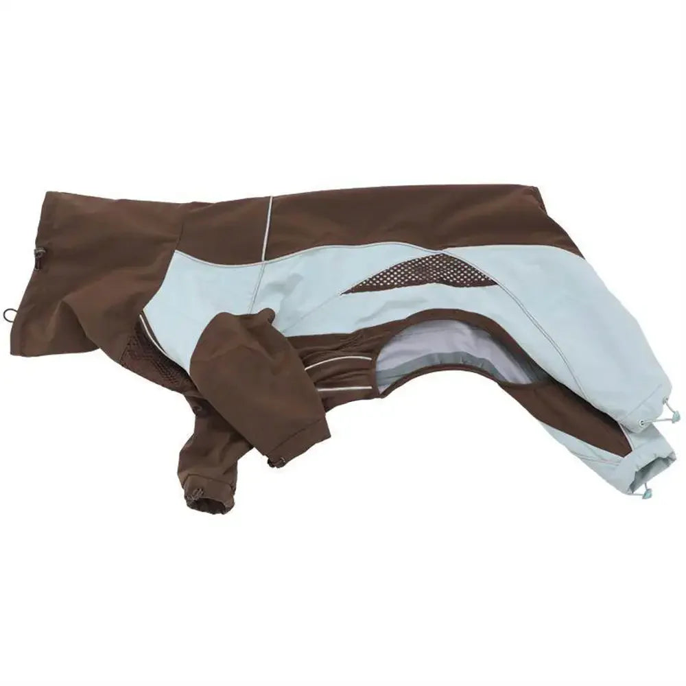 Veste coupe-vent imperméable multifonctionnelle pour chiens de taille moyenne et grande.