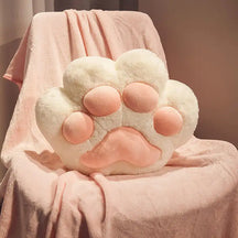 Ensemble coussin en forme de patte de chat multifonction et couverture douce en peluche courte