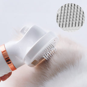 Brosse de démêlage multifonctionnelle pour animaux avec fonction sèche-cheveux à vapeur