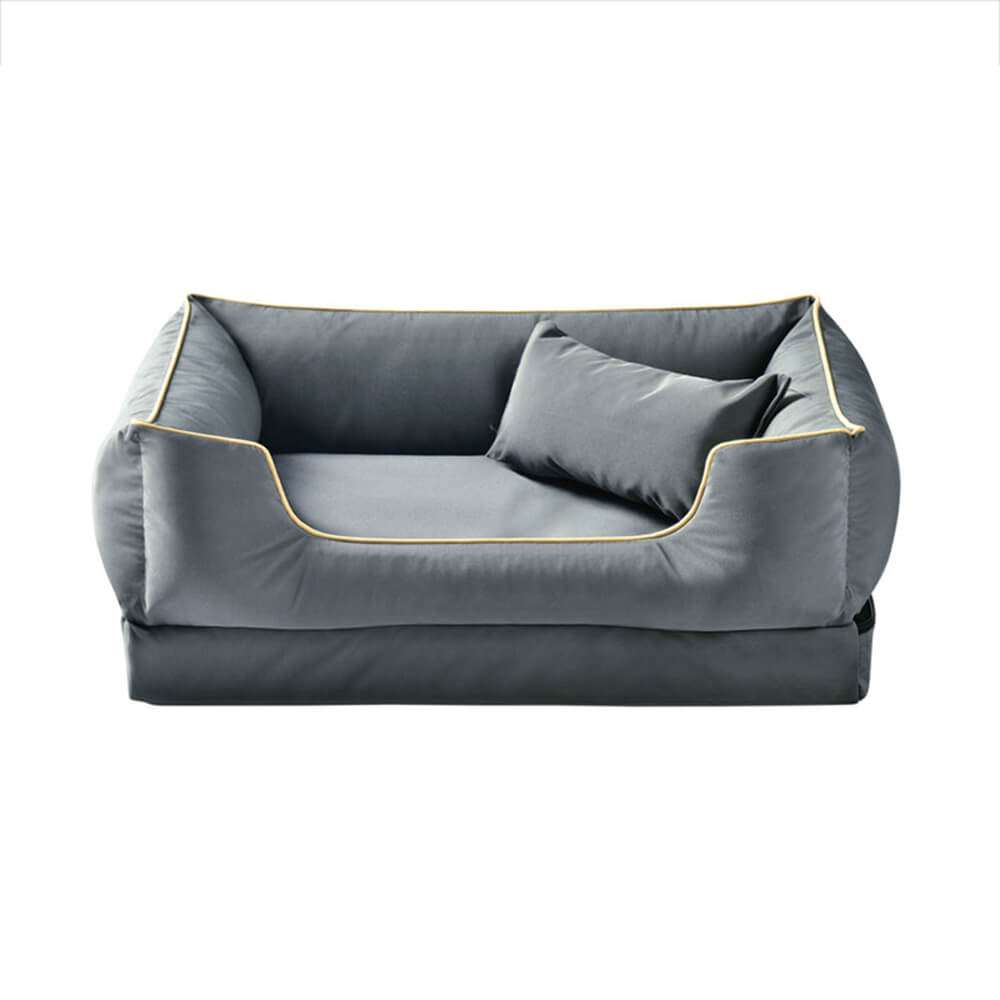 Lit pour chien style nordique imperméable anti-rayures lavable avec coussin