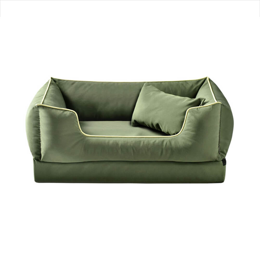 Lit pour chien style nordique imperméable anti-rayures lavable avec coussin