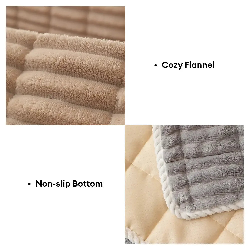 Housse de canapé en flanelle douillette une pièce protection antidérapante