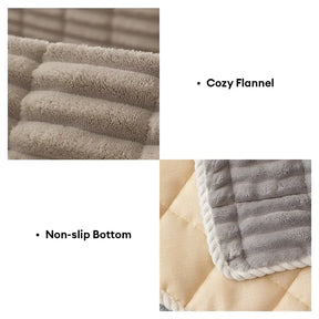 Housse de canapé en flanelle imperméable et confortable, protection antidérapante.