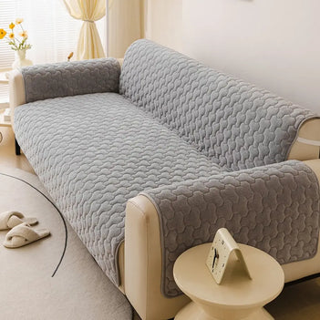 Housse de canapé en peluche courte et confortable, douce pour la peau, protection de meubles - Puzzle