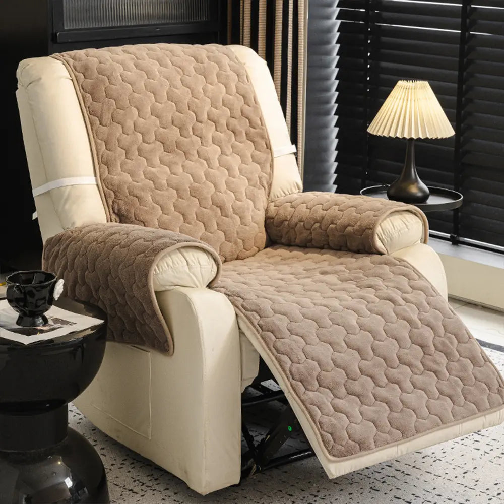 Housse de canapé en peluche courte et confortable, douce pour la peau, protection de meubles - Puzzle