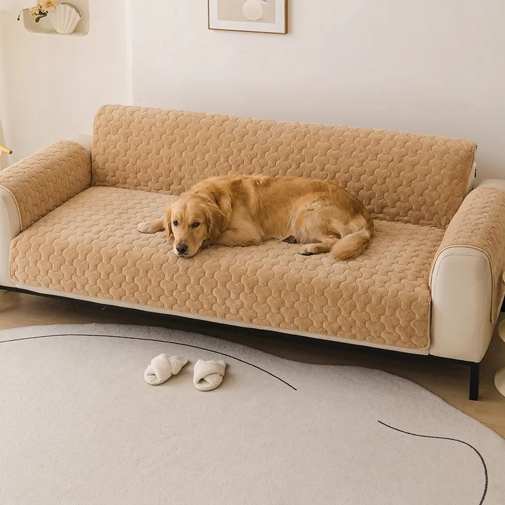 Housse de canapé en peluche courte et confortable, douce pour la peau, protection de meubles - Puzzle
