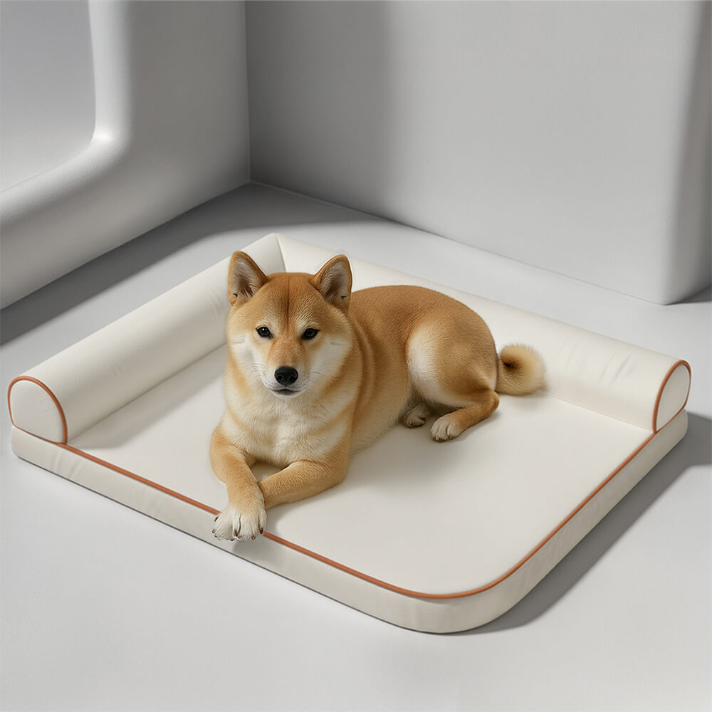 Lit orthopédique pour chien en tissu technique étanche et résistant aux rayures