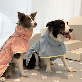 Manteau de pluie léger imperméable pour chien avec capuche et bande réfléchissante