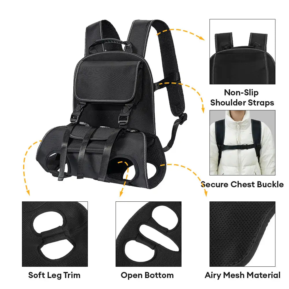 Harnais de transport pour chien portable ergonomique et confortable pour les sports de plein air