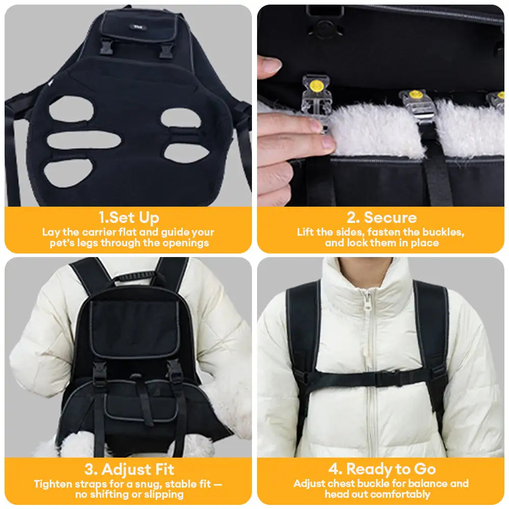 Harnais de transport pour chien portable ergonomique et confortable pour les sports de plein air