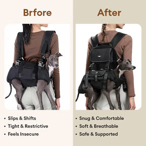 Harnais de transport pour chien portable ergonomique et confortable pour les sports de plein air
