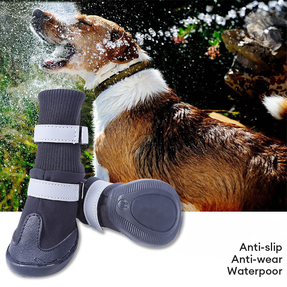 Bottes réfléchissantes imperméables chaudes et durables pour chien