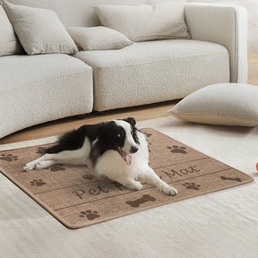 Tapis de nourrissage pour animaux antidérapant et absorbant motif pattes et os pour chien et chat