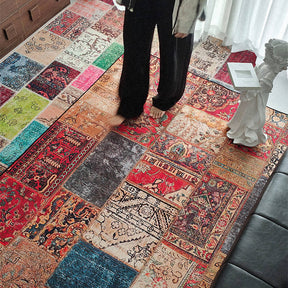 Tapis Décoratif Antibactérien Résistant aux Taches Style Persan