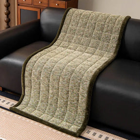 Housse de canapé antidérapante en chenille texturée, amicale pour les animaux de compagnie, avec bords effilochés